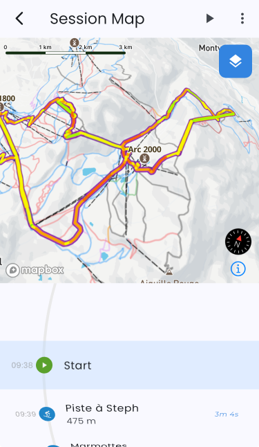 Screenshot of the session map